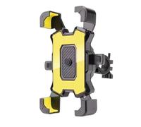 NFAHBAQA Phone Holder for F800GS F800 2024 2025, Automatic Motorcycle Phone Mount, Secure Bicycle Phone Holder, Easy Navigation and Riding, Universal,Yellow-Handlebar version