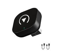 NFAHBAQA Upgrade Mini Wireless CarPlay Adapter for Jeep Gladiator 2020 2021 2022 2023 2024, Converts Wired Android Auto and CarPlay to Wireless, Plug Play, Fast Smooth,Black