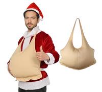 NFAUEIK Santa Belly Stuffer Unisex,One Size Santa Big Fake Belly Padded for Christmas Halloween Cosplay., Flesh, One Size