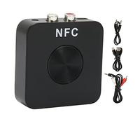 NFC Bluetooth 5.0 Wireless Audio Adapter, Rechargeable Design AUX Receiving Transmitting Combo Hands Free Bluetooth Music Receiver 10Hz-20HKz for Home Car