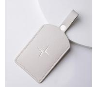 NFC Card Key Case Compatible For Polestar 4 Compatible For Polestar 2/3/4 Closure Key Fob Cover Leather Compatible For Men And Women(White B)