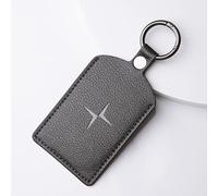 NFC Card Key Case Compatible For Polestar 4 Compatible For Polestar 2/3/4 Closure Key Fob Cover Leather Compatible For Men And Women(Black A)