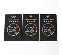 NFC Google Review Card - Get More 5-Star Reviews, Boost Sales & Rank Higher on Google Search | Easy Tap-to-Review Card for Customers (Pack of 3)