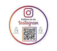 NFC Instagram Follower Sticker - Tap or Scan to Follow | Instagram Smart Social NFC with QR Code for Follower & Influencers | Boost Follower 10 cm