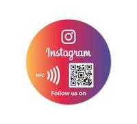 NFC Instagram Follower Stickers - Contactless Tap Tag for Phones, Events | Social Media Tool for Increasing Followers Circle
