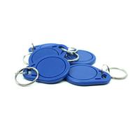 NFC keyfob MIFARE DESFire EV1 chip 2K in blue - 40 x 32 mm - among other things is this transponder for NFC locking systems, 5 pieces