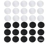 NFC Phones Programmable Stickers, Custom Uses Ideal, 100 Pcs Ntag215 Coin NFC Tags, 50 White and 50 Black Self-Adhesive 25Mm, for Events and Gifts
