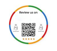 NFC Review Sticker - Tap to Review Sign for Business | Contactless Customer Feedback Card | Boost 5-Star Reviews | Smart NFC Tag for Business Profile