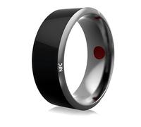 NFC Smart Ring - Universal Digital Finger Ring with NFC Chip for Data Sharing, Compatible with Mobile Phones, (Size: 8#)