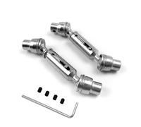 NFDCDD2 2pcs Metal Drive Shaft Driveshaft For WPL C14 C24 C34 MN D90 D91 D96 D99 D99S MN90 MN98 MN99S RC Car Upgrades Parts Accessories(Silver)