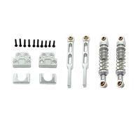 NFDCDD2 For MN82 LC79 MN82S MN82Pro MN82T Metal Rear Axle Link Rod and Shock Absorber Set 1/12 RC Car Upgrade Parts Accessories(Silver)