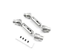 NFDCDD2 For WPL C14 C24 D12 B14 B24 B16 B36 MN D90 MN98 MN99S Metal Drive Shaft Driveshaft CVD 4x4 6x6 4WD 6WD RC Car Upgrades Parts(4x4 Silver)