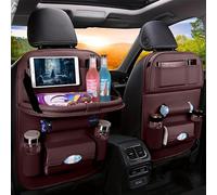 NFDJYDZRMB Car Backseat Organizer, for Fo-rd Cmax C-max Scuff Guard Cover Pedal Car Seat Back Table Tray Foldable Tablet Holder Seat Kick Mat,D