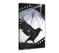 NFDVFHFRQ Abstract City Messenger Crow (2) Canvas Poster Wall Art Decor Print Picture Paintings for Living Room Bedroom Decoration 12x18inch(30x45cm)