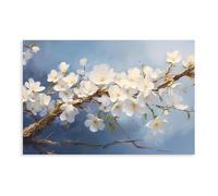 NFDVFHFRQ Abstract Magnolia Flower Poster Canvas Poster Bedroom Decor Landscape Office Room Decor Gift 12x18inch(30x45cm)