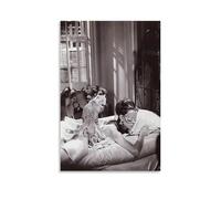 NFDVFHFRQ Audrey Hepburn And The Cat Poster Canvas Poster Bedroom Decor Landscape Office Room Decor Gift 12x18inch(30x45cm)