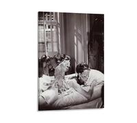 NFDVFHFRQ Audrey Hepburn And The Cat Poster Canvas Poster Wall Art Decor Print Picture Paintings for Living Room Bedroom Decoration 12x18inch(30x45cm)