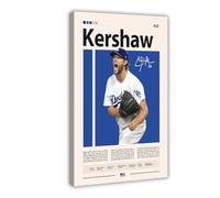 NFDVFHFRQ Clayton Kershaw Poster Canvas Poster Bedroom Decor Landscape Office Room Decor Gift 12x18inch(30x45cm)