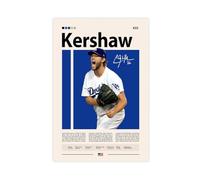 NFDVFHFRQ Clayton Kershaw Poster Canvas Poster Bedroom Decor Landscape Office Room Decor Gift 24x36inch(60x90cm)