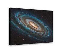 NFDVFHFRQ Exploring The Deep Blue Galaxy Canvas Poster Bedroom Decor Landscape Office Room Decor Gift 24x36inch(60x90cm)