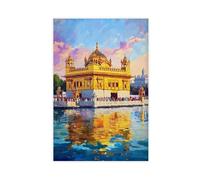 NFDVFHFRQ Golden Temple Sikh Poster Canvas Poster Wall Art Decor Print Picture Paintings for Living Room Bedroom Decoration 12x18inch(30x45cm)