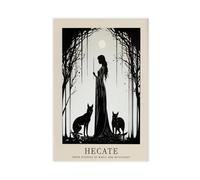 NFDVFHFRQ Hecate, Goddess of The Moon Canvas Poster Bedroom Decor Landscape Office Room Decor Gift 16x24inch(40x60cm)
