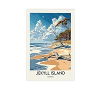NFDVFHFRQ Jekyll Island Poster Canvas Poster Bedroom Decor Landscape Office Room Decor Gift 20x30inch(50x75cm)