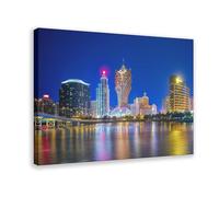 NFDVFHFRQ Macau City. Canvas Poster Bedroom Decor Landscape Office Room Decor Gift 24x36inch(60x90cm)