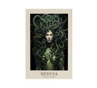NFDVFHFRQ Medusa Mythological Bio-Art Canvas Poster Wall Art Decor Print Picture Paintings for Living Room Bedroom Decoration 12x18inch(30x45cm)