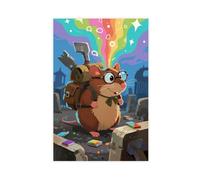 NFDVFHFRQ Mole Rainbow Memory Fragments (1) Canvas Poster Wall Art Decor Print Picture Paintings for Living Room Bedroom Decoration 20x30inch(50x75cm)