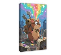 NFDVFHFRQ Mole Rainbow Memory Fragments (1) Canvas Poster Wall Art Decor Print Picture Paintings for Living Room Bedroom Decoration 12x18inch(30x45cm)