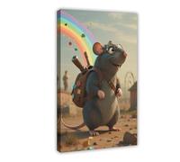 NFDVFHFRQ Mole Rainbow Memory Fragments (4) Canvas Poster Bedroom Decor Landscape Office Room Decor Gift 12x18inch(30x45cm)