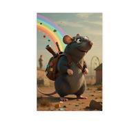 NFDVFHFRQ Mole Rainbow Memory Fragments (4) Canvas Poster Bedroom Decor Landscape Office Room Decor Gift 08x12inch(20x30cm)