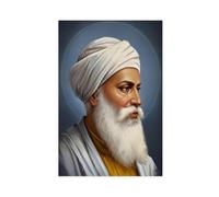 NFDVFHFRQ Sikhism's First Guru, Nanak Dev Canvas Poster Wall Art Decor Print Picture Paintings for Living Room Bedroom Decoration 12x18inch(30x45cm)