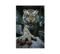 NFDVFHFRQ Tiger Terror Toilet (1) Canvas Poster Wall Art Decor Print Picture Paintings for Living Room Bedroom Decoration 08x12inch(20x30cm)