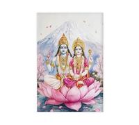 NFDVFHFRQ Vishnu And Lakshmi Art Poster Canvas Poster Bedroom Decor Landscape Office Room Decor Gift 12x18inch(30x45cm)