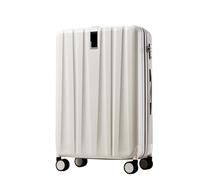 NFEKLFI Medium Suitcase Spinner Luggage Suitcase PC Trolley Case Travel Bag Rolling Wheel Carry-On Boarding Men Women Trip Journey(Ivory White,22Inches 550mm)