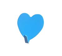 NFEKLFI Sticky Hooks 5-20 PCS Adorable Love Heart Hooks - No Drill Strong Adhesive for Bathroom Kitchen Door Wall Decor & Multi-Surface(Blue,10pcs)