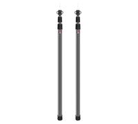 NFEKLFI Tent Poles Set Of 2 Tent Poles Tarp Poles Telescoping Camping Replacement 3-Section Aluminum Tent Rods For Rain Fly Camping Shelter(Black)