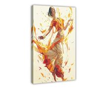 NFFBGFD Custom Background,Indian Classical Dance Canvas Poster Bedroom Decor Landscape Decor Gift 24x36inch(60x90cm)