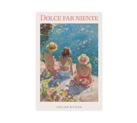 NFFBGFD Dolce Far Niente, Italian Summer Poster Canvas Poster Bedroom Decor Landscape Decor Gift 12x18inch(30x45cm)
