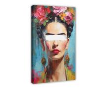 NFFBGFD Frida Kahlo Inspired Boho Portrait Print Canvas Poster Wall Art Print Picture Paintings 08x12inch(20x30cm)