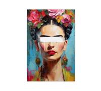 NFFBGFD Frida Kahlo Inspired Boho Portrait Print Canvas Poster Wall Art Print Picture Paintings 20x30inch(50x75cm)