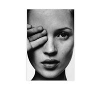 NFFBGFD Kate Moss Print Kate Moss Poster Black Canvas Poster Bedroom Decor Landscape Decor Gift 12x18inch(30x45cm)