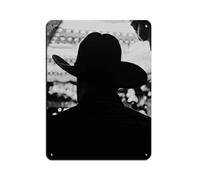 NFFBGFD King of The Rodeo Cowboy Silhouette Digital Art Print Tin Sign Vintage Metal Pub Club Cafe Bar Home Wall Art Decoration Poster Retro 12x16inch(30x40cm)