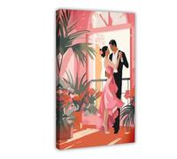 NFFBGFD .Latin American Dancers Poster Canvas Poster Bedroom Decor Landscape Decor Gift 12x18inch(30x45cm)