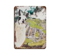 NFFBGFD Machu Picchu Print, Peru Wall Art Retro Poster Metal Tin Sign Chic Art Retro Iron Painting Bar People Cave Cafe Family Garage Poster Wall Decoration 12x16inch(30x40cm)