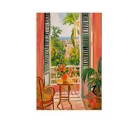 NFFBGFD Matisse Poster, Open Window Canvas Poster Bedroom Decor Landscape Decor Gift 16x24inch(40x60cm)