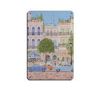 NFFBGFD Old Havana Wall Art Print Tin Sign Vintage Metal Pub Club Cafe Bar Home Wall Art Decoration Poster Retro 8x12inch(20x30cm)