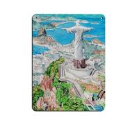 NFFBGFD Rio De Janeiro, Brazil Print Retro Poster Metal Tin Sign Chic Art Retro Iron Painting Bar People Cave Cafe Family Garage Poster Wall Decoration 12x16inch(30x40cm)